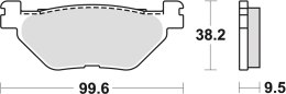 TRW ZF KLOCKI HAMULCOWE KH319/2 ORGANIC YAMAHA TDM 900 02-14, XV 950 13-, XT 1200 Z 10-, FJR 1300 01-, XVS 1300 07-16, XV 1700 0