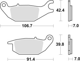 TRW ZF KLOCKI HAMULCOWE KH343 ORGANIC HONDA CBR 125 04-10, XL 125 V VARADERO 01-13, YAMAHA YZF 150 14-, TYŁ