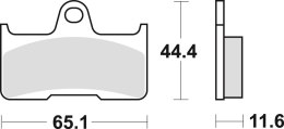 TRW ZF KLOCKI HAMULCOWE KH344 SINTER OFFROAD YAMAHA YFM 660 02-08, TYŁ
