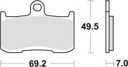 TRW ZF KLOCKI HAMULCOWE KH347 ORGANIC KAWASAKI Z 800 13-17, Z 900 17-21, Z 1000 03-06, SUZUKI GSX 750 17-21, GSX 1300 07-10, IND