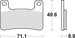 TRW ZF KLOCKI HAMULCOWE KH379 SINTER STREET KAWASAKI Z 900 18-, KLZ 1000 19-, H2 18-, Z 1000 10-, ZX10R 08-15, SUZUKI GSXR 600 /