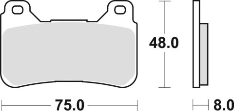TRW ZF KLOCKI HAMULCOWE KH390 SINTER STREET HONDA CBR 600 RR 05-16, CBR 1000 FIREBLADE 04-16, PRZÓD