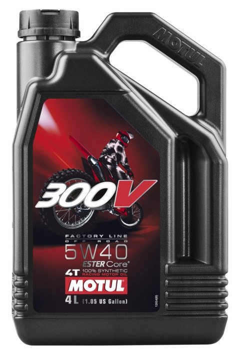 MOTUL OLEJ SILNIK 300V 4T FL OFF ROAD 5W40 4L (SYNTETYCZNY) MOTUL OLEJ SILNIK 300V 4T FL OFF ROAD 5W40 4L (SYNTETYCZNY)