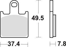 TRW ZF KLOCKI HAMULCOWE KH417 SINTER STREET KAWASAKI ZX6R 07-16, Z 750 11-14, PRZÓD