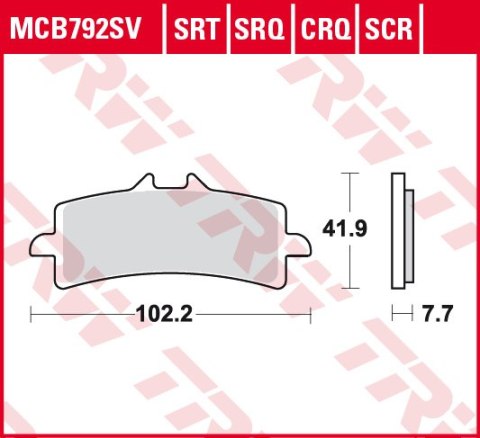 TRW ZF KLOCKI HAMULCOWE KH447 SINTER STREET APRILIA RSV4 09-, DUCATI V4 PANIGALE 18-, PANIGALE 1299 15-, KAWASAKI H2 15-, ZX10R TRW ZF KLOCKI HAMULCOWE KH447 SINTER STREET APRILIA RSV4 09-, DUCATI V4 PANIGALE 18-, PANIGALE 1299 15-, KAWASAKI H2 15-, ZX10R