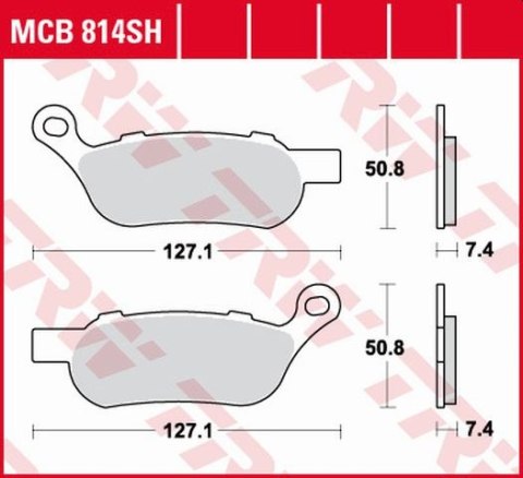 TRW ZF KLOCKI HAMULCOWE KH458 SINTER STREET HARLEY-DAVIDSON 1584 / 1690 / 1750 / 1800 08-, TYŁ TRW ZF KLOCKI HAMULCOWE KH458 SINTER STREET HARLEY-DAVIDSON 1584 / 1690 / 1750 / 1800 08-, TYŁ