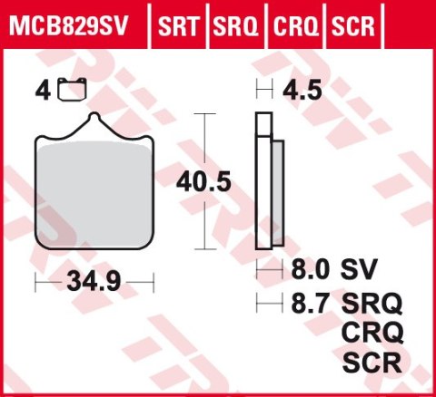 TRW ZF KLOCKI HAMULCOWE KH499/4 SINTER STREET BMW S 1000 RR 09-, PRZÓD TRW ZF KLOCKI HAMULCOWE KH499/4 SINTER STREET BMW S 1000 RR 09-, PRZÓD