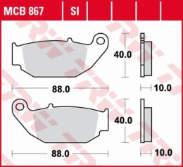 TRW ZF KLOCKI HAMULCOWE KH629 ORGANIC HONDA CB 125 R / 300 R 18-, CRF 250 L 13-17, SUZUKI GSX-R / S 18-, TYŁ
