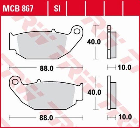 TRW ZF KLOCKI HAMULCOWE KH629 ORGANIC HONDA CB 125 R / 300 R 18-, CRF 250 L 13-17, SUZUKI GSX-R / S 18-, TYŁ TRW ZF KLOCKI HAMULCOWE KH629 ORGANIC HONDA CB 125 R / 300 R 18-, CRF 250 L 13-17, SUZUKI GSX-R / S 18-, TYŁ