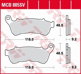 TRW ZF KLOCKI HAMULCOWE KH640 SINTER STREET HARLEY-DAVIDSON XL 883 14-19, XL 1200 14-19, PRZÓD