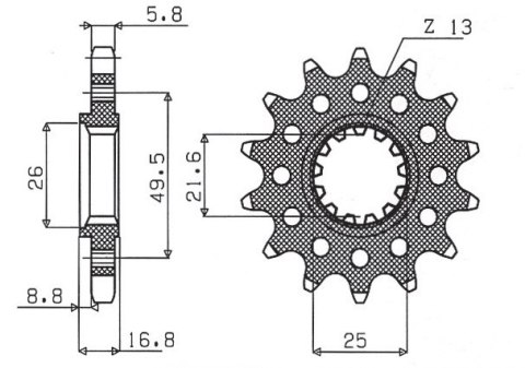 SUNSTAR ZĘBATKA PRZEDNIA 2093M 15 KAWASAKI ZX6R '03-'06 (JTF1307.15) (ŁAŃC. 520) (2093M15JT) SUNSTAR ZĘBATKA PRZEDNIA 2093M 15 KAWASAKI ZX6R '03-'06 (JTF1307.15) (ŁAŃC. 520) (2093M15JT)