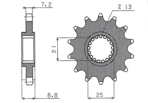 SUNSTAR ZĘBATKA PRZEDNIA 2137 16 KAWASAKI ZX9R '02-'03, Z 1000 '03-'06 (JTF1537.16) (ŁAŃC. 525) (213716JT) SUNSTAR ZĘBATKA PRZEDNIA 2137 16 KAWASAKI ZX9R '02-'03, Z 1000 '03-'06 (JTF1537.16) (ŁAŃC. 525) (213716JT)