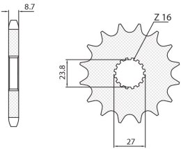 SUNSTAR ZĘBATKA PRZEDNIA 2190 18 SUZUKI GSXR 1300 '09-'13 (JTF423.18) (ŁAŃC. 530) (219018JT)