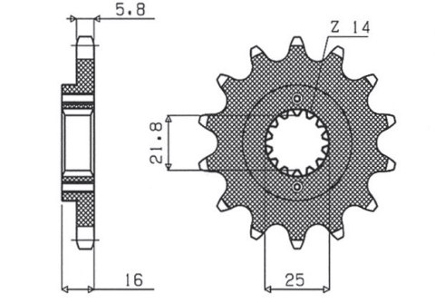 SUNSTAR ZĘBATKA PRZEDNIA 490 14 DUCATI MONSTER 600/750/900 (JTF736.14) (ŁAŃC. 520) (49014JT) SUNSTAR ZĘBATKA PRZEDNIA 490 14 DUCATI MONSTER 600/750/900 (JTF736.14) (ŁAŃC. 520) (49014JT)