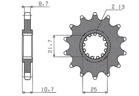 SUNSTAR ZĘBATKA PRZEDNIA 580 15 YAMAHA FZ6 '04-'09, R6, FZ750 (JTF580.15) (ŁAŃC. 530) (58015JT) SUNSTAR ZĘBATKA PRZEDNIA 580 15 YAMAHA FZ6 '04-'09, R6, FZ750 (JTF580.15) (ŁAŃC. 530) (58015JT)