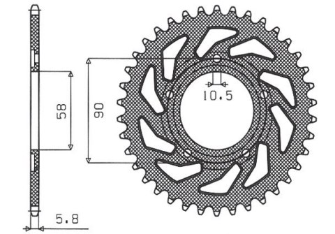 SUNSTAR ZĘBATKA TYLNA 281 38 HONDA NSR 125R '89-'02 (JTR604.38) (ŁAŃC. 520) (28138JT) SUNSTAR ZĘBATKA TYLNA 281 38 HONDA NSR 125R '89-'02 (JTR604.38) (ŁAŃC. 520) (28138JT)