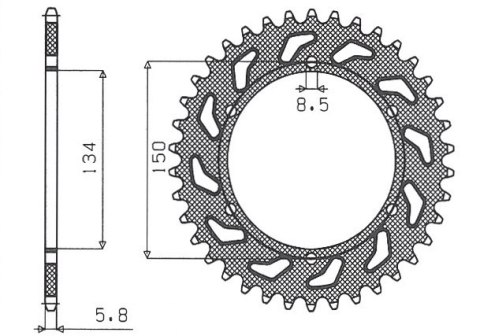 SUNSTAR ZĘBATKA TYLNA 489 50 KAWASAKI KX/KXF `84-'20 (JTR460.50) (ŁAŃC. 520) (48950JT) SUNSTAR ZĘBATKA TYLNA 489 50 KAWASAKI KX/KXF `84-'20 (JTR460.50) (ŁAŃC. 520) (48950JT)