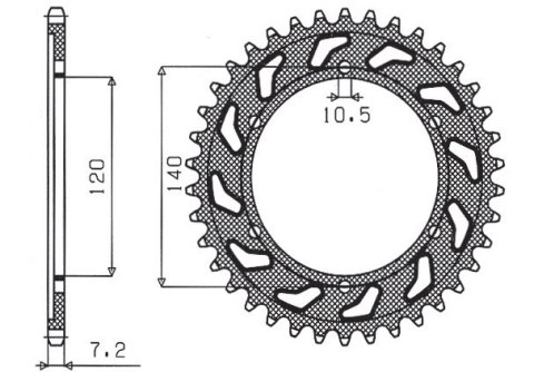 SUNSTAR ZĘBATKA TYLNA 5301 46 SUZUKI GSXR 600 (98-00) (JTR498.46) (ŁAŃC. 525) (530146JT) SUNSTAR ZĘBATKA TYLNA 5301 46 SUZUKI GSXR 600 (98-00) (JTR498.46) (ŁAŃC. 525) (530146JT)