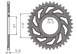 SUNSTAR ZĘBATKA TYLNA 795 39 SUZUKI GS 500 E/F 88-10 (JTR823.39) (ŁAŃC. 520) (79539JT)