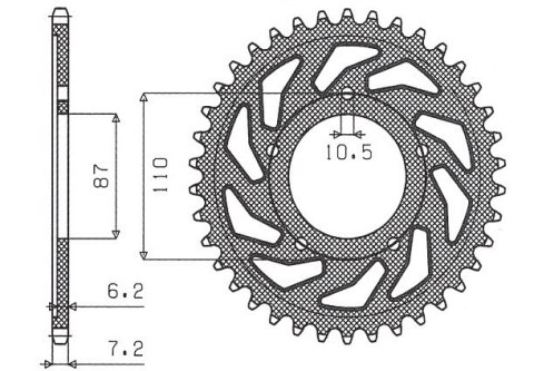 SUNSTAR ZĘBATKA TYLNA 828 45 SUZUKI SV 650 99-13 (JTR807.45) (ŁAŃC. 525) (82845JT) SUNSTAR ZĘBATKA TYLNA 828 45 SUZUKI SV 650 99-13 (JTR807.45) (ŁAŃC. 525) (82845JT)