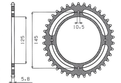 SUNSTAR ZĘBATKA TYLNA 857 45 YAMAHA XT 600E '90-03, XT 660Z TENERE '91-00 (JTR857.45) (ŁAŃC. 520) (85745JT) SUNSTAR ZĘBATKA TYLNA 857 45 YAMAHA XT 600E '90-03, XT 660Z TENERE '91-00 (JTR857.45) (ŁAŃC. 520) (85745JT)