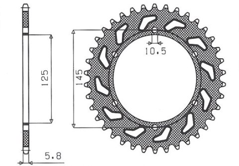 SUNSTAR ZĘBATKA TYLNA 866 45 YAMAHA XT 660 R/X 04-14, XT 600Z 08-12 (JTR855.45) (ŁAŃC. 520) (86645JT) SUNSTAR ZĘBATKA TYLNA 866 45 YAMAHA XT 660 R/X 04-14, XT 600Z 08-12 (JTR855.45) (ŁAŃC. 520) (86645JT)