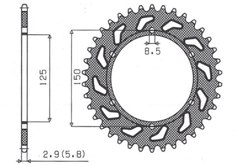 SUNSTAR ZĘBATKA TYLNA 899 40 KTM SX/EXC (JTR897.40) (ŁAŃC. 520) (89940JT) SUNSTAR ZĘBATKA TYLNA 899 40 KTM SX/EXC (JTR897.40) (ŁAŃC. 520) (89940JT)