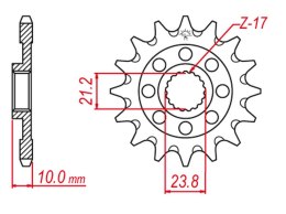 GROSSKOPF WYPRZEDAŻ ZĘBATKA PRZEDNIA 2160 14 SUZUKI RMZ 450 '13-'20 (+1) SAMOOCZYSZCZAJĄCA (JTF1443.14SC)* (ŁAŃC. 520)