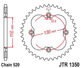 JT ZĘBATKA TYLNA 4303 40 HONDA TRX (JTR1350.40)* (ŁAŃC. 520)