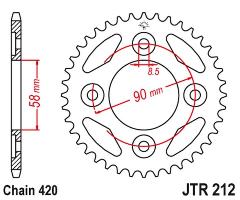 JT ZĘBATKA TYLNA 4462 34 HONDA Z125 MONKEY '19-'21, MSX 125 '13-'20) (JTR212.34) (ŁAŃC. 420) JT ZĘBATKA TYLNA 4462 34 HONDA Z125 MONKEY '19-'21, MSX 125 '13-'20) (JTR212.34) (ŁAŃC. 420)