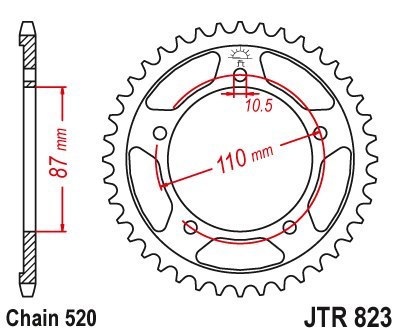 JT ZĘBATKA TYLNA 795 47 SUZUKI DL 250 V-STROM '17-19, SFV 650 GLADIUS '09-14 (+1) (79547JT) (ŁAŃC. 520) JT ZĘBATKA TYLNA 795 47 SUZUKI DL 250 V-STROM '17-19, SFV 650 GLADIUS '09-14 (+1) (79547JT) (ŁAŃC. 520)