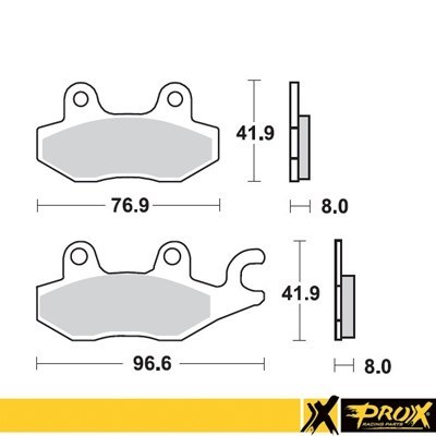 PROX KLOCKI HAMULCOWE KH165 SUZUKI LT-R 450 '06-11, YAMAHA YFZ 450 '04-08 PRZÓD PRAWY PROX KLOCKI HAMULCOWE KH165 SUZUKI LT-R 450 '06-11, YAMAHA YFZ 450 '04-08 PRZÓD PRAWY