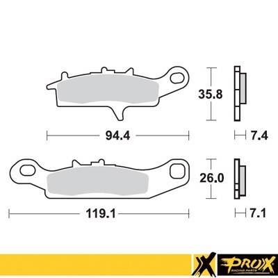 PROX KLOCKI HAMULCOWE KH342 KAWASAKI KFX 450R 08-14, KVF 650 BRUTE FORCE '05-13 PRZÓD LEWY PROX KLOCKI HAMULCOWE KH342 KAWASAKI KFX 450R 08-14, KVF 650 BRUTE FORCE '05-13 PRZÓD LEWY
