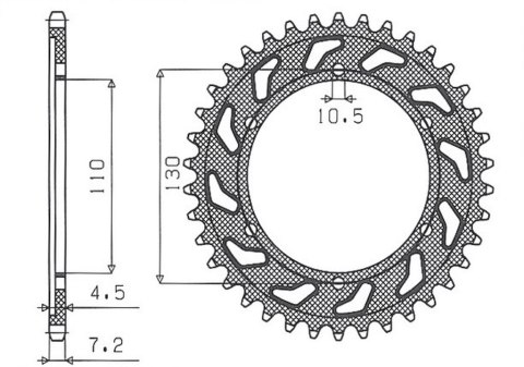 SUNSTAR ZĘBATKA TYLNA 4385 47 YAMAHA R6 '06-'15, MT-09 '14-'15 (+3), SUZUKI GSXR 750 '11-'15, SUZUKI GSX R 600 '11-'15, GSX-8S ' SUNSTAR ZĘBATKA TYLNA 4385 47 YAMAHA R6 '06-'15, MT-09 '14-'15 (+3), SUZUKI GSXR 750 '11-'15, SUZUKI GSX R 600 '11-'15, GSX-8S '