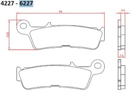 BRENTA KLOCKI HAMULCOWE KH755 SPIEK METALICZNY (ZŁOTE) OFF ROAD YAMAHA YZ 450 '20-, PRZÓD (FT 6227)