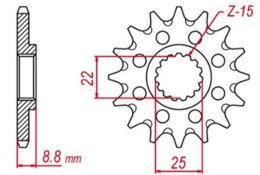 GROSSKOPF PROMOCJA ZĘBATKA PRZEDNIA 1248 13 (124813) BETA '12-'25, KTM '86-'25, HUSQVARNA '14-'25, HUSABERG '09-'14, GASGAS '20-