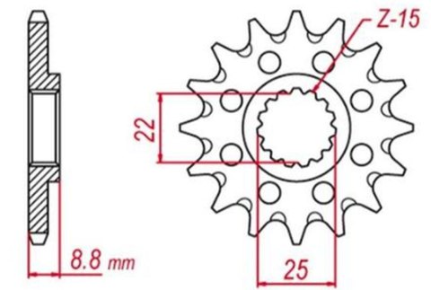 GROSSKOPF PROMOCJA ZĘBATKA PRZEDNIA 1248 13 (124813) BETA '12-'25, KTM '86-'25, HUSQVARNA '14-'25, HUSABERG '09-'14, GASGAS '20- GROSSKOPF PROMOCJA ZĘBATKA PRZEDNIA 1248 13 (124813) BETA '12-'25, KTM '86-'25, HUSQVARNA '14-'25, HUSABERG '09-'14, GASGAS '20-