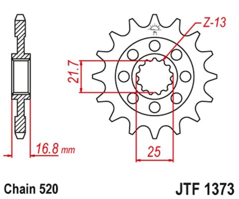JT ZĘBATKA PRZEDNIA 2042 15 HONDA NC 750X/S/DCT '14-'15, INTEGRA 750 DCT '14-'15 (204215JT) (ŁAŃC. 520) (-1) JT ZĘBATKA PRZEDNIA 2042 15 HONDA NC 750X/S/DCT '14-'15, INTEGRA 750 DCT '14-'15 (204215JT) (ŁAŃC. 520) (-1)