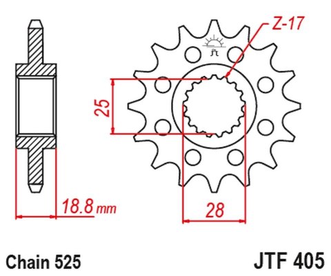 JT ZĘBATKA PRZEDNIA 2078M 20 Z GUMĄ BMW F 800R '09-'20 (2078M20JT) (ŁAŃC. 525) JT ZĘBATKA PRZEDNIA 2078M 20 Z GUMĄ BMW F 800R '09-'20 (2078M20JT) (ŁAŃC. 525)