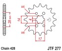 JT ZĘBATKA PRZEDNIA 2118 13 HONDA TRX 90 '93-19', CRF 125 '14-21', DERBI SENDA/MULHACEN/TERRA '07-14' (211813JT) (ŁAŃC. 428)