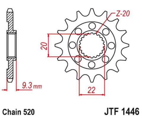JT ZĘBATKA PRZEDNIA 2146 13 KAWASAKI KXF 250 '06-'17 (214613JT) (ŁAŃC. 520) JT ZĘBATKA PRZEDNIA 2146 13 KAWASAKI KXF 250 '06-'17 (214613JT) (ŁAŃC. 520)