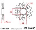 JT ZĘBATKA PRZEDNIA 2146 14 KAWASAKI KXF 250 '06-'17 SAMOOCZYSZCZAJĄCA (214614JT) (ŁAŃC. 520)