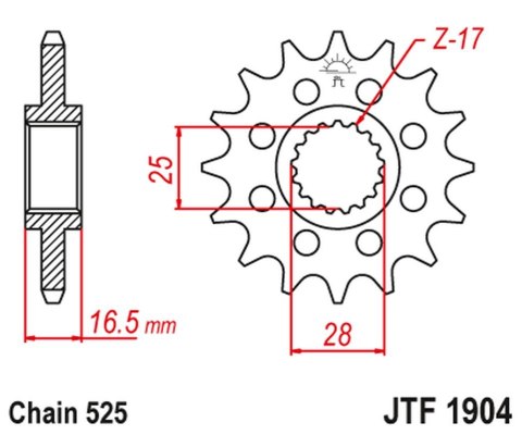 JT ZĘBATKA PRZEDNIA 2147 15 KTM 950/990/1050/1090/1190/1290 03-24 (214715JT) (ŁAŃC. 525) JT ZĘBATKA PRZEDNIA 2147 15 KTM 950/990/1050/1090/1190/1290 03-24 (214715JT) (ŁAŃC. 525)