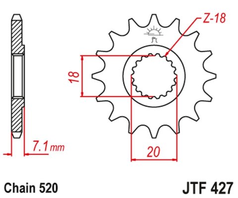 JT ZĘBATKA PRZEDNIA 432 11 SUZUKI RM 125 '92-'07, RMZ 250 '10-'12 (43211JT) (ŁAŃC. 520) JT ZĘBATKA PRZEDNIA 432 11 SUZUKI RM 125 '92-'07, RMZ 250 '10-'12 (43211JT) (ŁAŃC. 520)