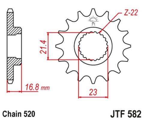 JT ZĘBATKA PRZEDNIA 443 15 YAMAHA XJ 600 DIVERSION '92-'03 (44315JT) (ŁAŃC. 520) JT ZĘBATKA PRZEDNIA 443 15 YAMAHA XJ 600 DIVERSION '92-'03 (44315JT) (ŁAŃC. 520)