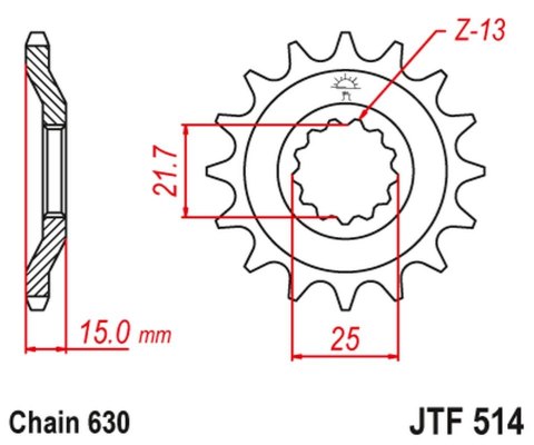 JT ZĘBATKA PRZEDNIA 528 15 KAWASAKI GPZ 750 UNITRACK '82-'89 (ZX750A1-A5) (52815JT) (ŁAŃC. 630) JT ZĘBATKA PRZEDNIA 528 15 KAWASAKI GPZ 750 UNITRACK '82-'89 (ZX750A1-A5) (52815JT) (ŁAŃC. 630)