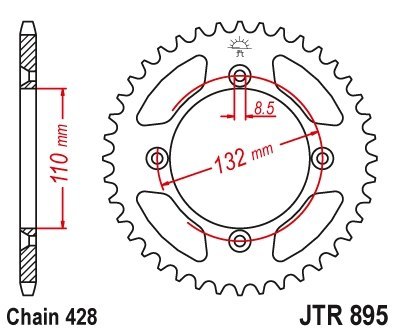 JT ZĘBATKA TYLNA 4486 49 KTM SX 85 '04-'24, 105 XC '07-'11 (448649JTZBK)* (ŁAŃC. 428) KOLOR CZARNY JT ZĘBATKA TYLNA 4486 49 KTM SX 85 '04-'24, 105 XC '07-'11 (448649JTZBK)* (ŁAŃC. 428) KOLOR CZARNY