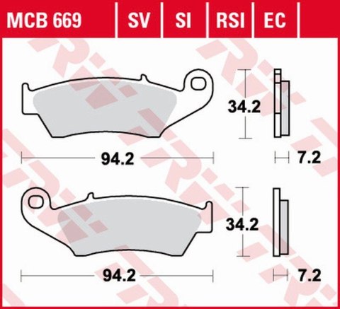 TRW ZF KLOCKI HAMULCOWE KH185 KH389 ORGANIC HONDA XL 125 03-08, XR 400 96-03, XLV TRANSALP 97-13, XRV AFRICA TWIN 750 93-03, KAW TRW ZF KLOCKI HAMULCOWE KH185 KH389 ORGANIC HONDA XL 125 03-08, XR 400 96-03, XLV TRANSALP 97-13, XRV AFRICA TWIN 750 93-03, KAW