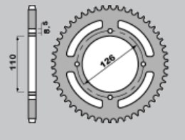 GROSSKOPF WYPRZEDAŻ ZĘBATKA TYLNA ALUMINIOWA T7075 (ERGAL) KOLOR CZARNY 4418 52 (441852) KAWASAKI KX65 '00-'20, SUZUKI RM 65 '03