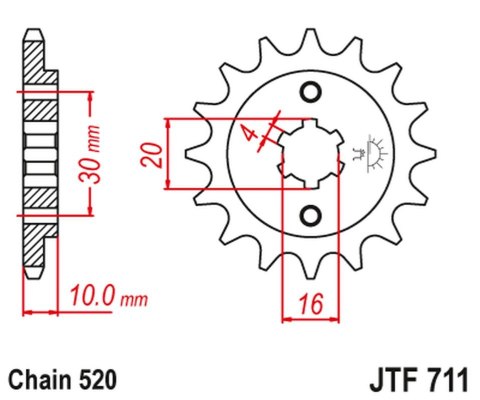 JT ZĘBATKA PRZEDNIA 720 12 CAGIVA 125 W8/FRECCIA/PLANET/MITO/RAPROR '85-10' (72012JT) (ŁAŃC.520) JT ZĘBATKA PRZEDNIA 720 12 CAGIVA 125 W8/FRECCIA/PLANET/MITO/RAPROR '85-10' (72012JT) (ŁAŃC.520)